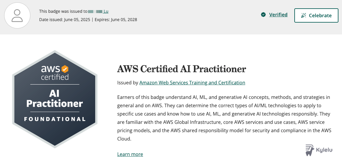 第一張 AI 證照 AIF-C01 考試準備心得|AWS Certified AI Practitioner